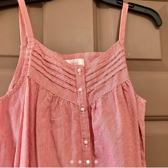 Y2K Cabernet Red & White Pinstriped Maxi Nightgown - Picture 6 of 8